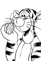 A coloring page of winnie the pooh - tigger